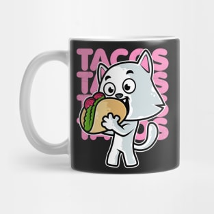 Cat Taco Kawaii Neko Anime Mexican food print Mug